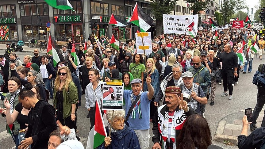 Demonstration in Stockholm Condemns Zionist Massacres in the Gaza Strip