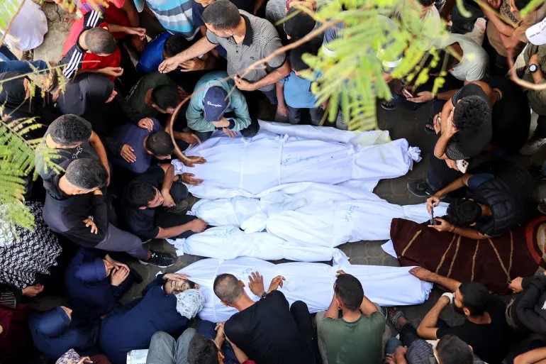 Israeli airstrikes on Gaza kill dozens, hit hospitals, shelters