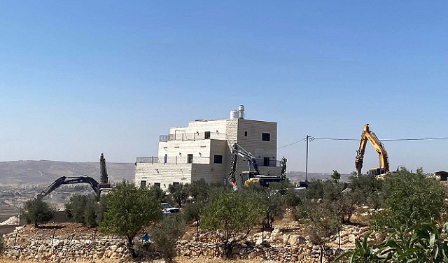 The Zionist enemy demolishes residential buildings, inhabited homes, and agricultural facilities in Bethlehem