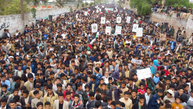 Dhamar Students Rally in Support of Gaza and the Palestinian People