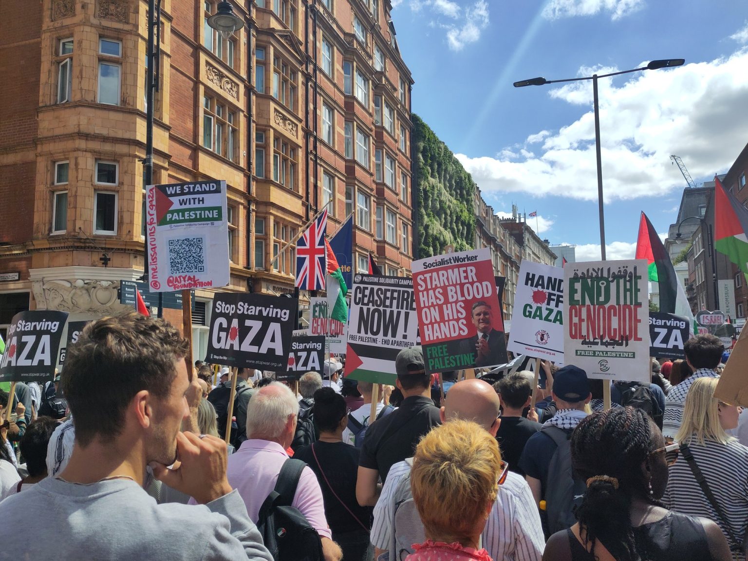 More than 250,000 demonstrators rally across Britain in historic protest against Gaza genocide