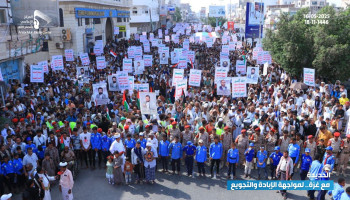 211 مسيرة حاشدة بالحديدة تأكيدا على استمرار إسناد الشعب الفلسطيني