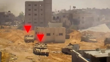 كتائب القسام تنشر مشاهد لاستهداف قوة صهيونية تحصنت بمنزل في بيت لاهيا