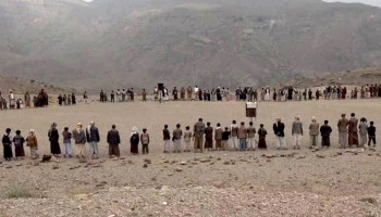 وقفة قبلية في بلاد الروس بصنعاء نصرة لغزة وتأكيد الجهوزية لأي تصعيد