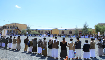 وقفة لجامعة صعدة وقطاع التربية نصرة للشعب الفلسطيني