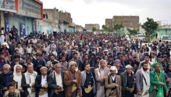 مسيرات جماهيرية بالبيضاء نصرة لغزة وتنديداً بخطة التوسع الصهيوني