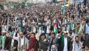 مسيرات جماهيرية بالضالع نصرة لغزة وتنديداً بجريمة إحراق نسخة من القرآن