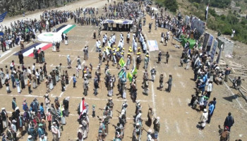 ريمة.. عرض شعبي لقوات التعبئة بمديرية الجبين بالعيد الـ11 لثورة 21 سبتمبر