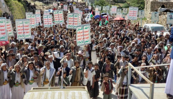 عرضان شعبيان لقوات التعبئة العامة في رازح وباقم بمحافظة صعدة
