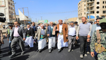 الراعي ومفتاح وعباد يتفقدون سير إعادة تأهيل شارع خولان وتنفيذ الخط الناقل للصرف الصحي