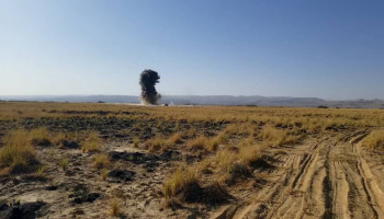 إتلاف كميات من مخلفات العدوان في المصلوب بالجوف