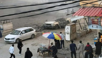 ارتقاء 4 شهداء باستهداف مركبة للشرطة وسط قطاع غزة