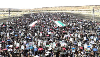 مسيرة حاشدة بمحافظة صعدة للتنديد بإساءة المجرم ترمب للكعبة المشرفة