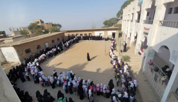 وقفات طلابية في مدارس المحويت تأييداً لبيان القوات المسلحة