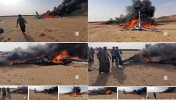 الإعلام الحربي يعرض مشاهد إسقاط وحطام طائرة "بيرقدار" في أجواء محافظة الجوف