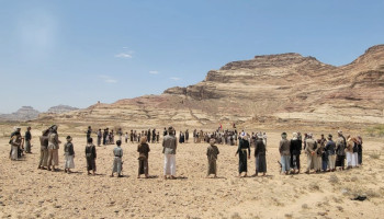 مسير ووقفة في مديرية الحصن بصنعاء تأكيدًا على الجهوزية لأي تصعيد