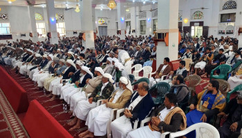 لقاء علمائي بإب دحضًا لافتراءات النظام السعودي باستهداف اليمن مكة والمدينة