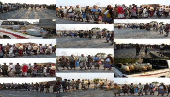 تسيير قافلة من مديرية اللحية بالحديدة دعماً للمرابطين في مدينة المخا بالساحل الغربي