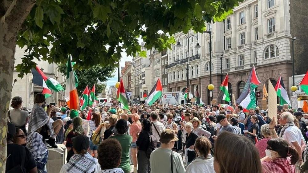 الشرطة البريطانية تعتقل محتجين على حظر مجموعة مؤيدة لفلسطين