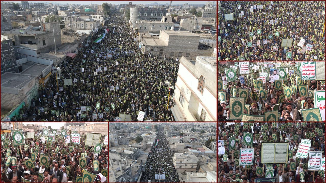 50 مسيرة حاشدة في ذمار تنديداً بالإساءات الصهيوأمريكية المتكررة بحق كتاب الله الكريم