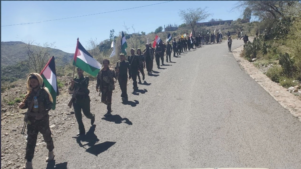 مسير راجل للتعبئة ومنتسبي أمن مديرية النادرة