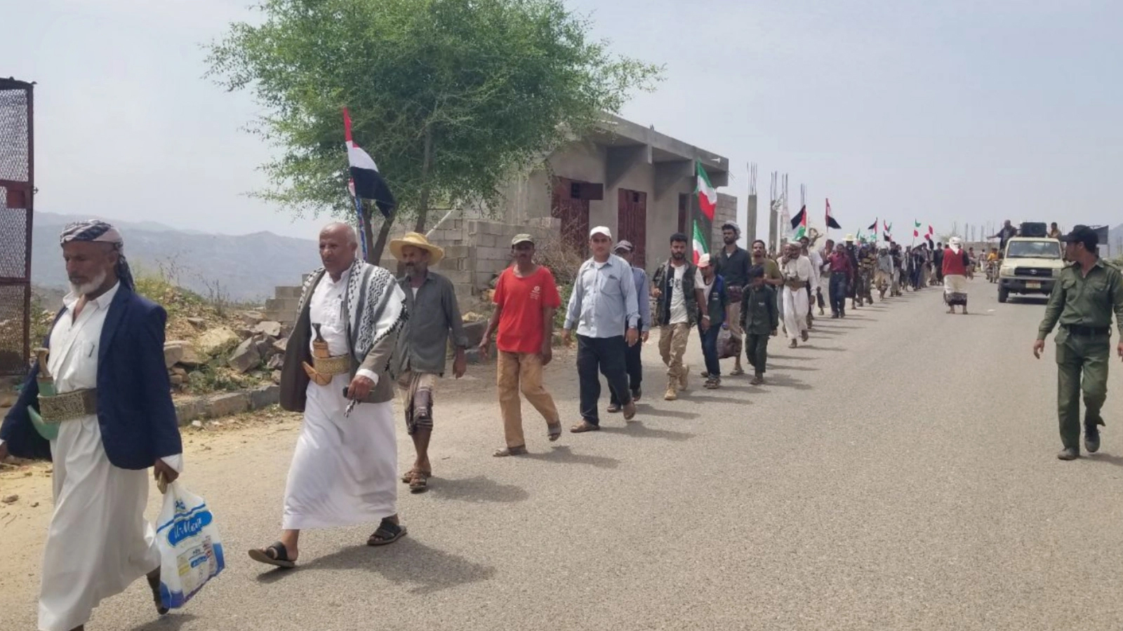 مسير في مديرية الخبت بالمحويت تأكيداً على الجهوزية لمواجهة العدوان